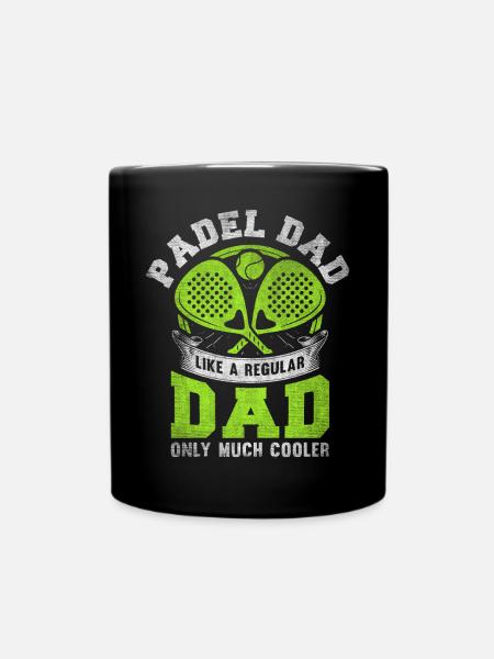 Cool Padel Dad Padel Player Father - Tasse einfarbig - Schwarz