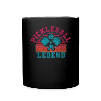 Cool Retro Crossing Rackets Pickleball Legend - Full Colour Mug - black - Front