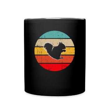 Squirrel Retro - Full Colour Mug - black - Front