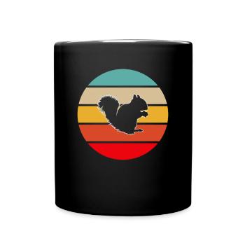 Squirrel Retro - Full Colour Mug - black - Front