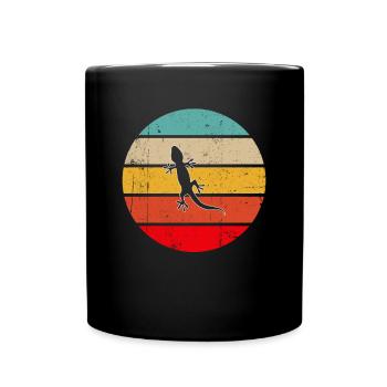 Lézard Rétro - Mug uni - noir - Devant