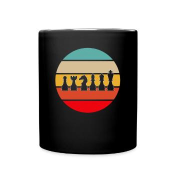 Échecs Rétro - Mug uni - noir - Devant