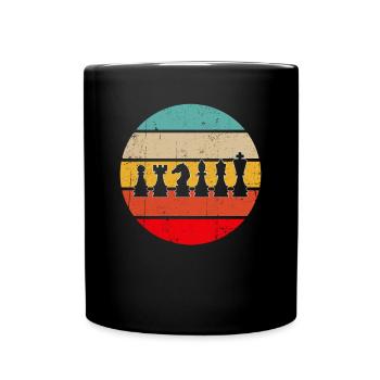 Échecs rétro - Mug uni - noir - Devant