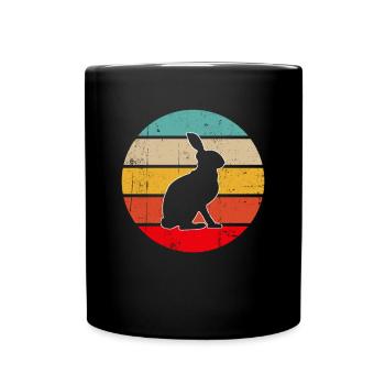 Lapin Rétro - Mug uni - noir - Devant