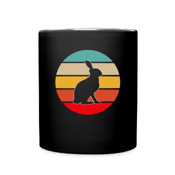 Lapin Rétro - Mug uni - noir - Devant
