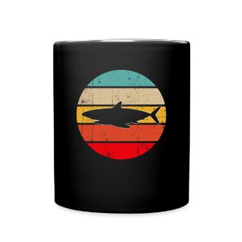 Shark Retro - Full Colour Mug - black - Front
