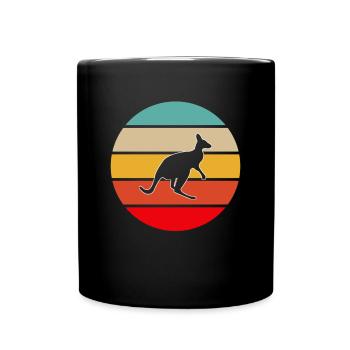 Kangourou Rétro - Mug uni - noir - Devant