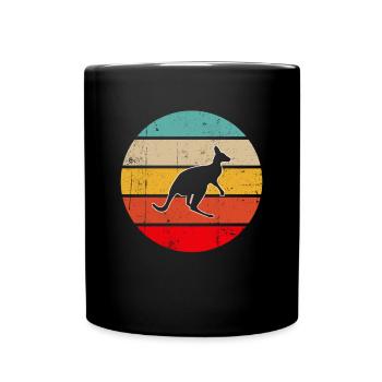 Kangourou Rétro - Mug uni - noir - Devant