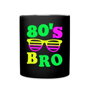 This Is My 80s Bro T-Shirt 80's 90's Party Tee - Full Colour Mug - black - Front