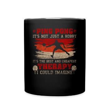 Ping Pong - The Best & Cheapest Therapy Retro - Full Colour Mug - black - Front