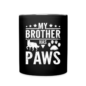 Mon frère a des pattes de husky sibérien - Mug uni - noir - Devant