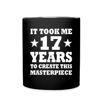 Funny 17th Birthday Gift For-17-Year Old Teens Boy - Full Colour Mug - black - Front
