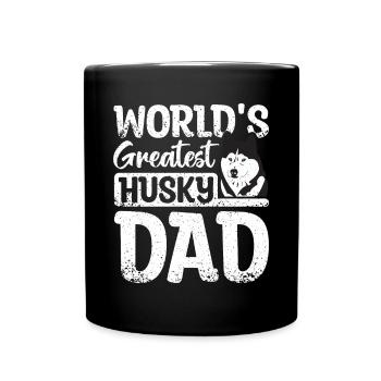 World's greatest siberian husky dad - Tasse einfarbig - Schwarz - Vorne