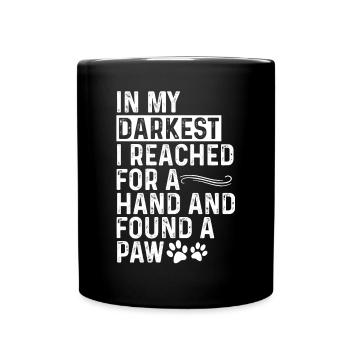 Dans mes heures les plus sombres, j’ai trouvé un chiot patte mignon - Mug uni - noir - Devant