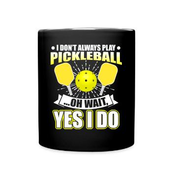 Funny Pickleball Player Paddleball Dinks Boys - Full Colour Mug - black - Front