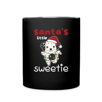 Dalmatian Christmas Santa's little sweetie - Full Colour Mug - black - Front
