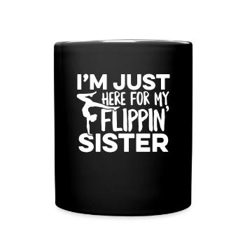 Lustige Gymnastik Cheer Bruder Gymnast Flipping - Tasse einfarbig - Schwarz - Vorne