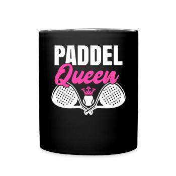 Paddel Queen Tennis Ball Schläger Sport - Tasse einfarbig - Schwarz - Vorne