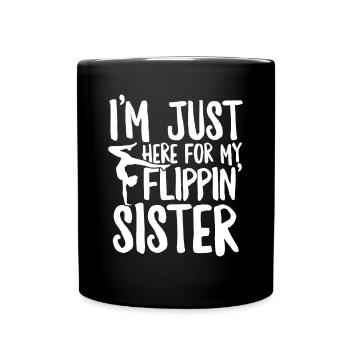 Lustige Gymnastik Cheer Bruder Gymnast Flipping - Tasse einfarbig - Schwarz - Vorne