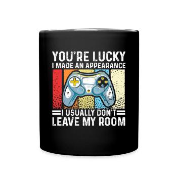 Funny Gaming Männer Jungen Videospiel-Controller - Tasse einfarbig - Schwarz - Vorne