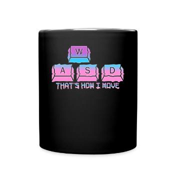 C’est ainsi que je déplace les touches de l’ordinateur du clavier en disant - Mug uni - noir - Devant