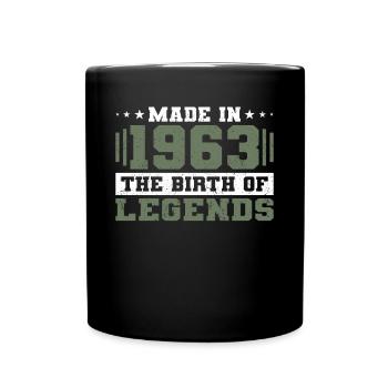 60e anniversaire Made in 1963 La naissance des légendes - Mug uni - noir - Devant