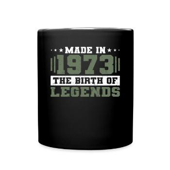 50e anniversaire Made in 1973 La naissance des légendes - Mug uni - noir - Devant