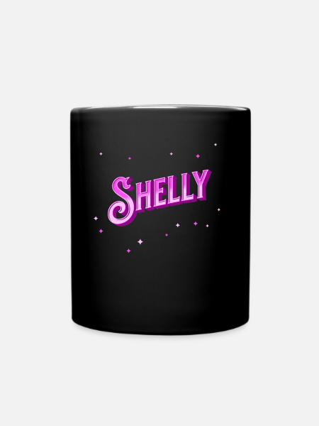 Shelly naam gepersonaliseerd - Mok uni - zwart