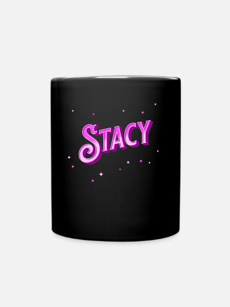 Stacy Namen personalisiert - Tasse einfarbig - Schwarz