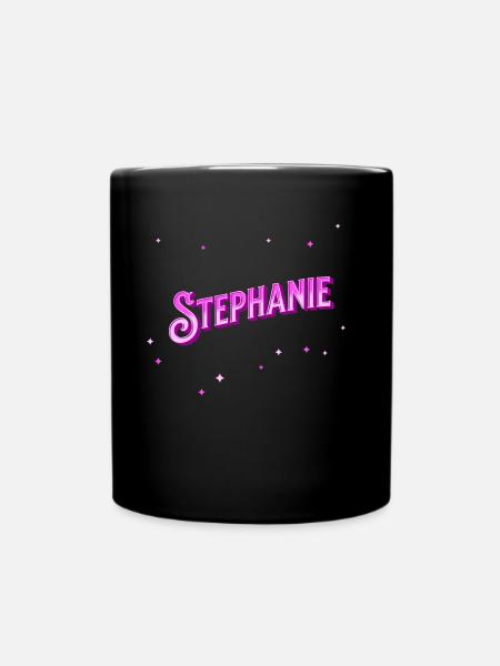 Le prénom de Stéphanie personnalisé - Mug uni - noir