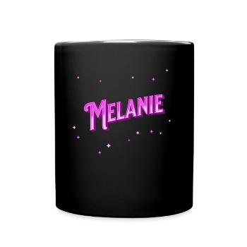 Melanie name personalized - Full Colour Mug - black - Front