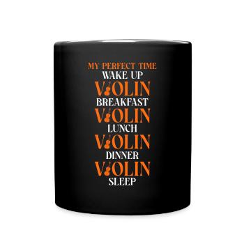 Violin Violinist Vintage My - Tasse einfarbig - Schwarz - Vorne