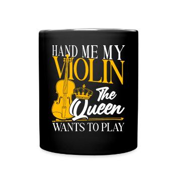 Violoniste Fille Hand Me My - Mug uni - noir - Devant