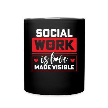 Amour des travailleurs sociaux - Mug uni - noir - Devant