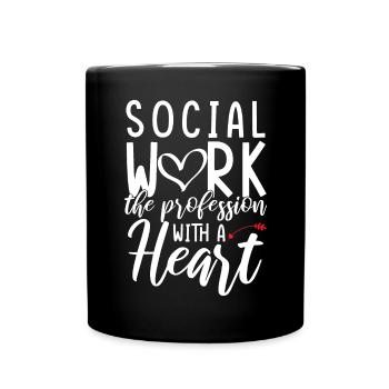 Amour des travailleurs sociaux - Mug uni - noir - Devant