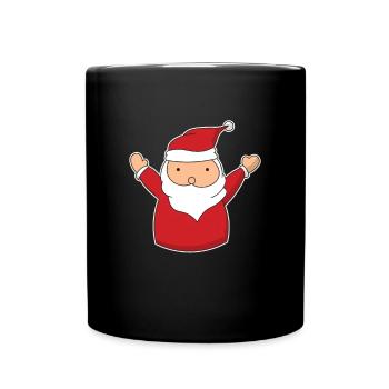 Père Noël Dessiné à la main - Mug uni - noir - Devant