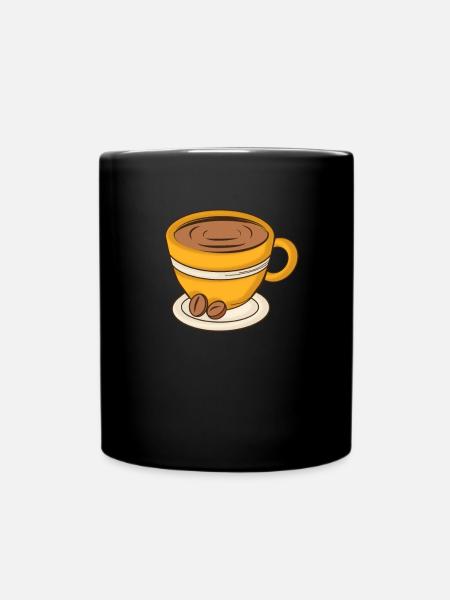 Kaffeetasse Cappuccino - Tasse einfarbig - Schwarz