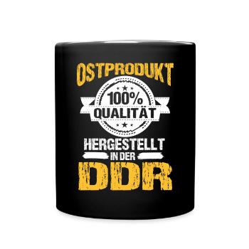 Ostprodukt Ostdeutscher Spruch DDR Ostdeutschland - Tasse einfarbig - Schwarz - Vorne