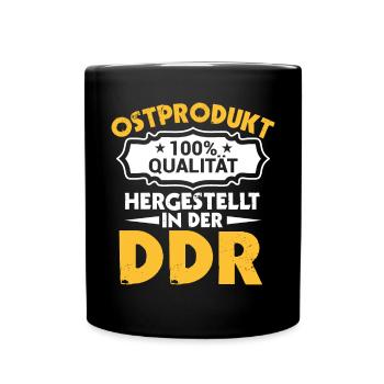 Ostprodukt Ostdeutscher Spruch DDR Ostdeutschland - Tasse einfarbig - Schwarz - Vorne