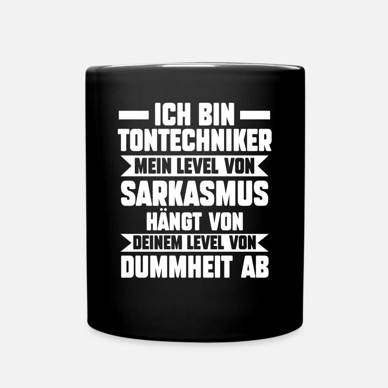 Toningenieur Tontechnik Tontechniker - Tasse einfarbig - Schwarz