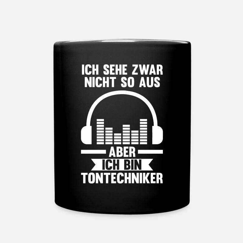 Toningenieur Tontechnik Tontechniker - Tasse einfarbig - Schwarz