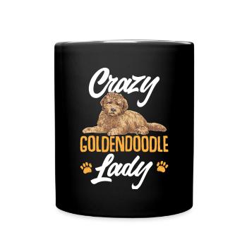 Goldendoodle Doodle Hund - Tasse einfarbig - Schwarz - Vorne