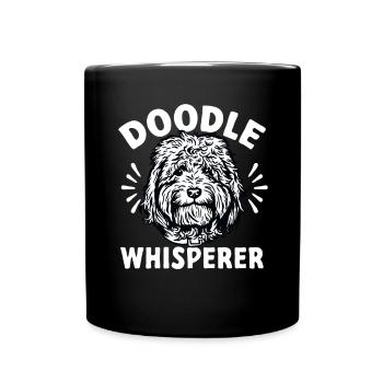 Goldendoodle Doodle Hund - Tasse einfarbig - Schwarz - Vorne