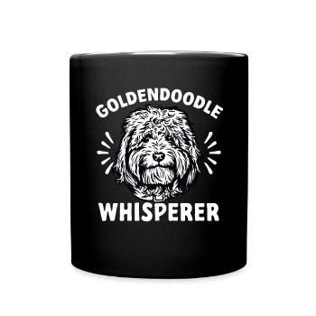 Goldendoodle Doodle Hund - Tasse einfarbig - Schwarz - Vorne