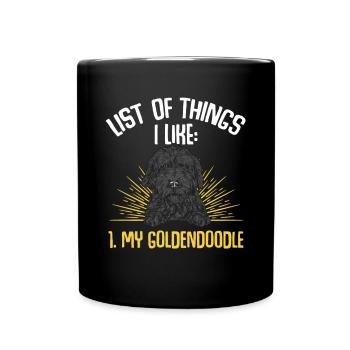 Chien Doodle Black Goldendoodle - Mug uni - noir - Devant
