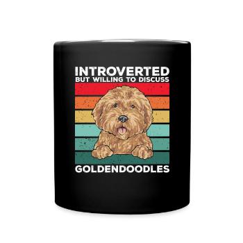 Goldendoodle Doodle Hund - Tasse einfarbig - Schwarz - Vorne
