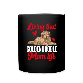 Goldendoodle Doodle Hund - Tasse einfarbig - Schwarz - Vorne