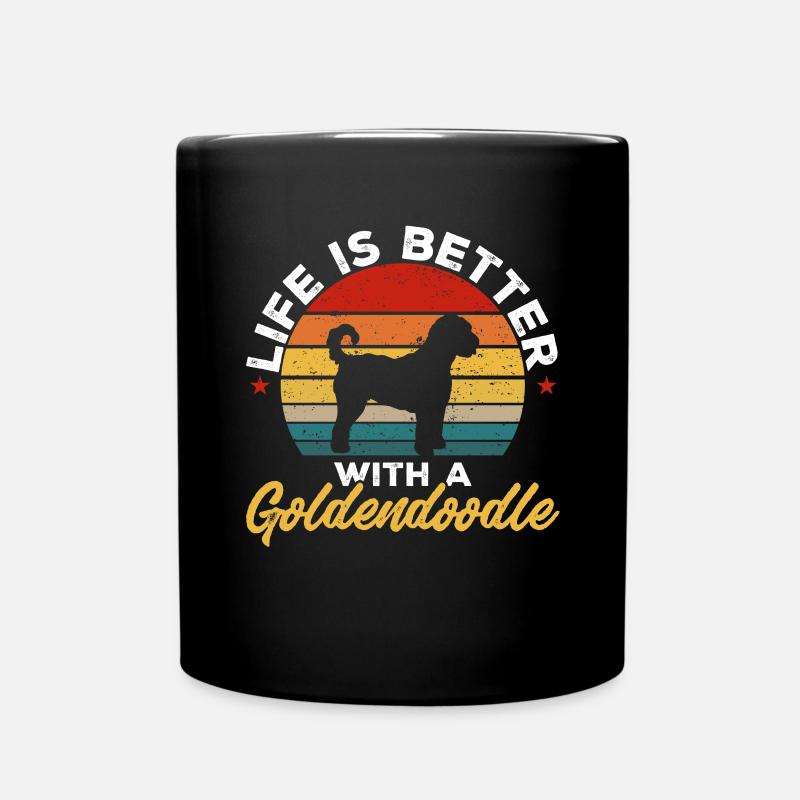 Goldendoodle Doodle Hund - Tasse einfarbig - Schwarz