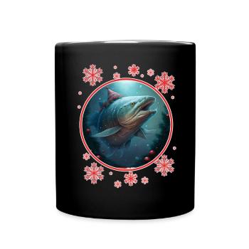 Pêche Pêcheur Pêcheuse Noël Pêcheur Poisson - Mug uni - noir - Devant