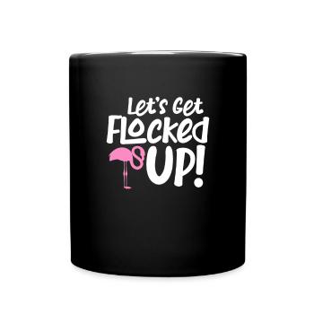 Flamingo Pink Vogel Zoo Sommer Urlaub Geschenk - Tasse einfarbig - Schwarz - Vorne